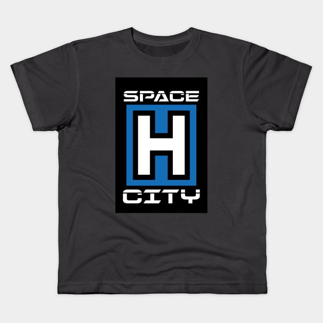 Space city Kids T-Shirt by Litho